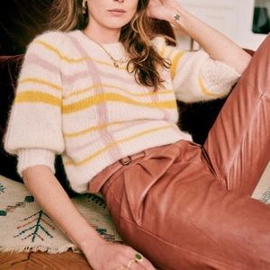 🚫Sold🚫 Sezane Sweater Striped Jumper Cream BNWT